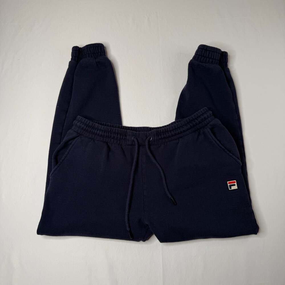 Fila Navy Blue Jogger Sweatpants with Logo Patch Size L